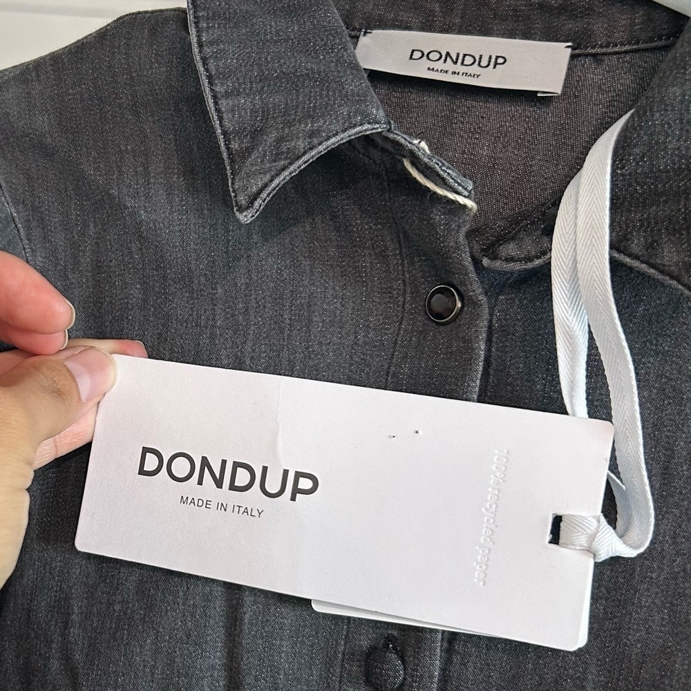 ✨DONDUP Black Button-Up Denim Shirt NWT Sz Medium✨ - Picture 7 of 9